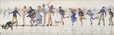 Winter Fun! A slide on Duddington Loch near Edinburgh by Charles Altamont Doyle